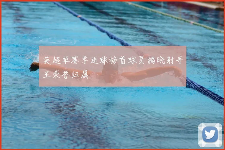 英超单赛季进球榜首球员揭晓射手王荣誉归属